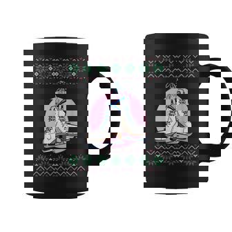 Ugly Christmas Sweater Ice Skating Ice Skates Christmas Coffee Mug | Seseable UK