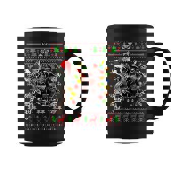 Ugly Christmas Sweater With Sea Turtle Lights Santa Hat Coffee Mug - Thegiftio
