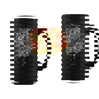 Unique Artsy Girly Autumn Fall Foliage Leaves Tree Coffee Mug - Monsterry