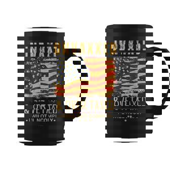 Unvaxxed And Overtaxed Us Flag Coffee Mug - Monsterry