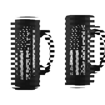 Us American Flag With Proud Veteran For Veterans Day Coffee Mug | Seseable UK