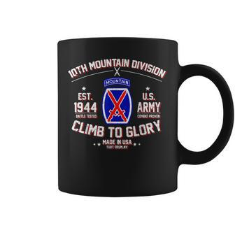 Us Army 10Th Mountain Division Infantry Climb To Glory Coffee Mug - Monsterry