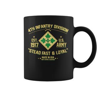 Us Army 4Th Infantry Division Veteran Stead Fast And Loyal Coffee Mug - Monsterry DE