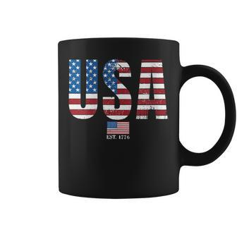 Usa Patriotic American Flag 4Th Of July America Est 1776 Coffee Mug - Monsterry CA