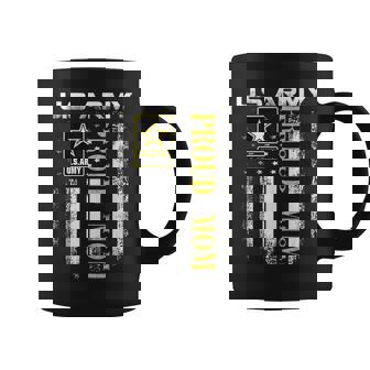 Vintage Army Proud Mom With American Flag Coffee Mug | Seseable UK
