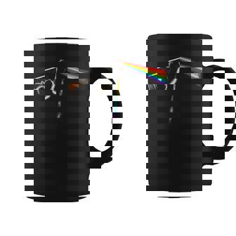 Vintage Cat Lover Dad Cat Mom Prism Rainbow Light Rock Music Coffee Mug - Monsterry