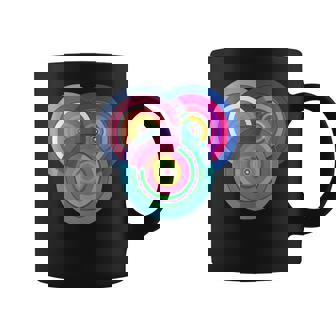 Vintage Color Circles Frequency Triangulation Cymatics Rings Coffee Mug - Monsterry