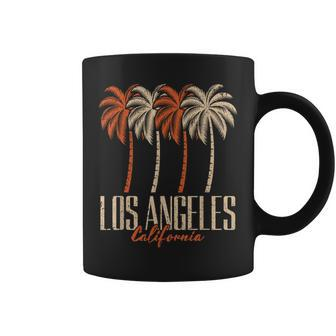 Vintage Los Angeles California Palm Trees Retro La Graphic Coffee Mug - Monsterry