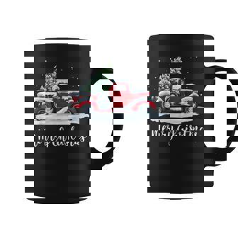 Vintage Merry Christmas Red Truck Old Fashioned Christmas Coffee Mug - Thegiftio