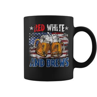 Vintage Usa Beer Drinking Fourth Of July Red White And Brew Coffee Mug - Monsterry UK