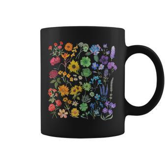 Vintage Wildflower Lgbtq Floral Rainbow Flower Pride Lgbt Coffee Mug - Monsterry CA