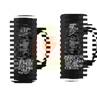 Virgo Queen Black Woman Locs Camo Hat Coffee Mug - Thegiftio UK