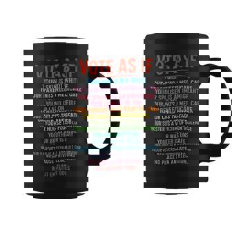 Vote As If Your Skin Is Not White Human's Rights President Coffee Mug - Thegiftio UK