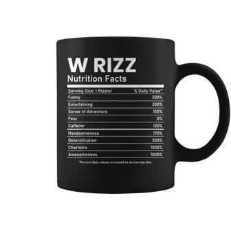 W Rizz Nutrition Facts Meme Rizzler Rizzly Coffee Mug | Seseable UK