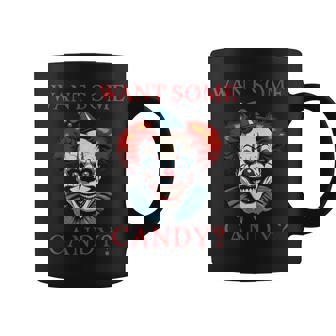 Want Some Candy Scary Evil Clown Halloween Costume Coffee Mug - Thegiftio UK