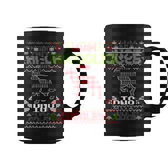 Warm Snuggles And Dingo Dog Cuddles Merry Christmas Mom Dad Graphic Print Coffee Mug - Monsterry