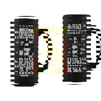Warning The Girls Are Drinking Again Groovy Wine Drinking Coffee Mug | Seseable UK