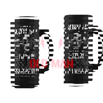 Weightlifter Fun I Know I Lift Like An Old Man Bodybuilding Coffee Mug - Monsterry