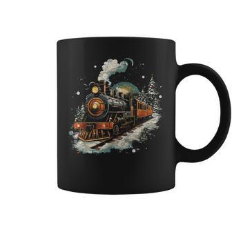 Weihnachtszugintage Dampflokomotive Retro Zug Leiter Tassen - Geschenkecke