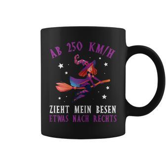 Women's From 250 KmH Zzug Mein Besen Nach Rechts Witches Saying Tassen - Geschenkecke