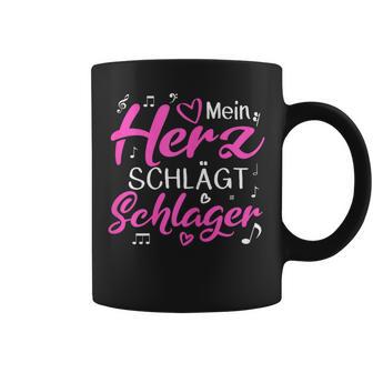 Women's Mein Herz Schlagermusik Bat Princess Tassen - Geschenkecke