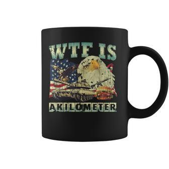 Wtf Is A Kilometer Eagle Badge American Signature Burger Coffee Mug - Monsterry DE