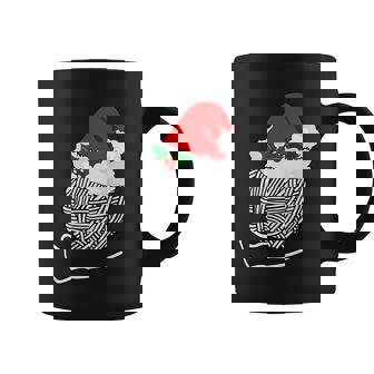 Yarn Ball Santa Knitting T Christmas Women's Xmas Hat Coffee Mug - Monsterry