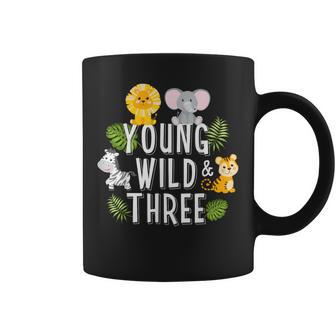 Young Wild And Three Girls 3Rd Birthday For Son Boys Coffee Mug - Monsterry