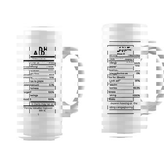 Adhd Nutrition Facts Coffee Mug - Monsterry