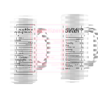 Appetizers Nutrition Facts Thanksgiving Christmas Coffee Mug - Monsterry