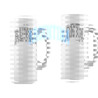 Argentina Arched Style Text White With Light Blue Print Coffee Mug - Seseable