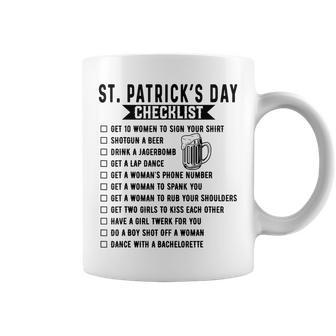 Bachelor Party Checklist Shirt Men Groomsmen Bachelorette Graphic Print Coffee Mug - Monsterry