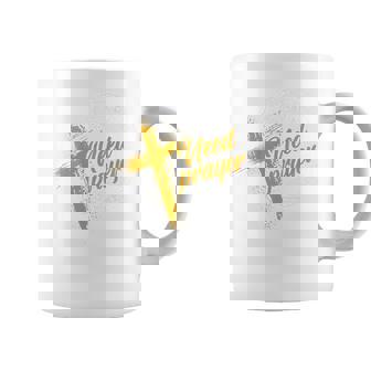 On Back Dear Person Behind Me Need Prayer Tap My Shoulder Graphic Print Coffee Mug - Monsterry