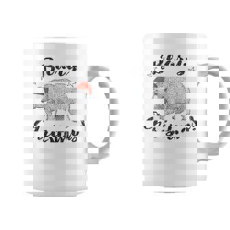 Beary Christmas Cute Polar Bear In Santa Hat Graphic Print Coffee Mug - Monsterry