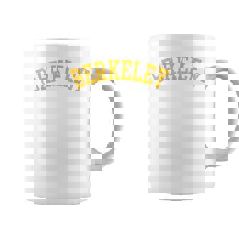 Berkeley Arched Varsity Text Yellow S Berkeley Coffee Mug - Thegiftio