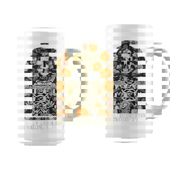 Never Better Skeleton Floral Skull Halloween Men Coffee Mug - Thegiftio