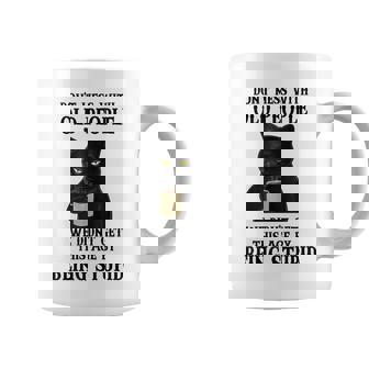 Black Cat Don’T Mess With Old People We Didn’T Get This Age Coffee Mug | Seseable UK