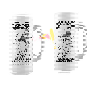 Boo-Jee Baseball Mom Ghost Halloween Costume Game Day Vibes Coffee Mug - Monsterry