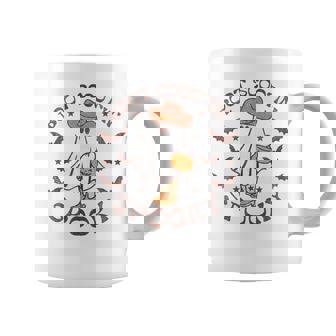 Boot Scootin Spooky Cute Ghost Western Halloween Coffee Mug - Seseable