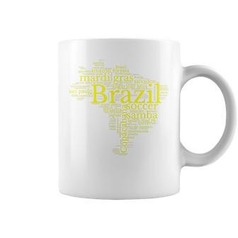 Brazil Map Football Copacabana Brazilian Tassen - Geschenkecke