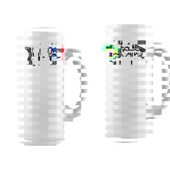Brésil France Heartbeat Drapeau Brésil France Tasse - Cadeauxyz