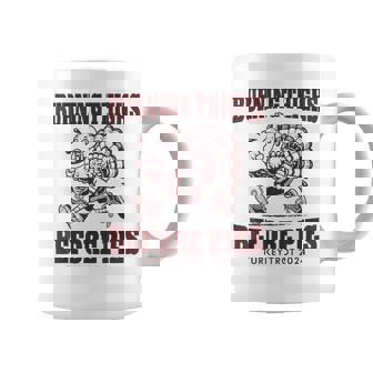 Burning Thighs Before Pies Turkey Trot 2024 Thanksgiving Coffee Mug - Thegiftio UK