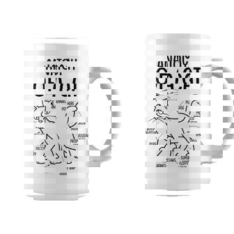 Cat Anatomy Funny Cat For Men Women Graphic Print Coffee Mug - Monsterry
