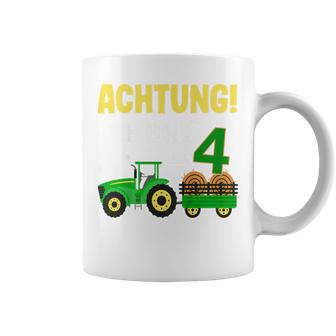 Children's 4Th Birthday Achtung Ich Bin Schon 4 Jahre Tractor Tractor Tassen - Geschenkecke