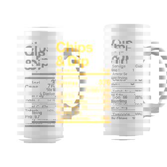 Chips & Dip Appetizer Nutrition Facts Thanksgiving Matching Coffee Mug - Monsterry