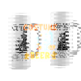 My Costume Now Give Me A Beer Halloween Skeleton Drinking Coffee Mug - Thegiftio UK