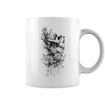 Crâne Floral Graphic s Fleur Crâne Squelette Tasse - Cadeauxyz
