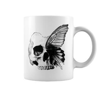Crâne Gothique Douce Ailes De Papillon Sombres Boho Witchy Cottage Core Tasse - Cadeauxyz