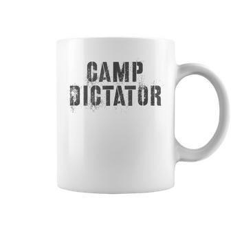 Crazy Camp Dictator Campground Director Summer Campsite Boss Coffee Mug - Monsterry