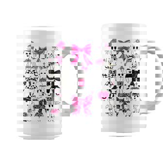 Cute Ghost Coquette Aesthetic Pink Bows Spooky Season Girl Coffee Mug - Thegiftio UK